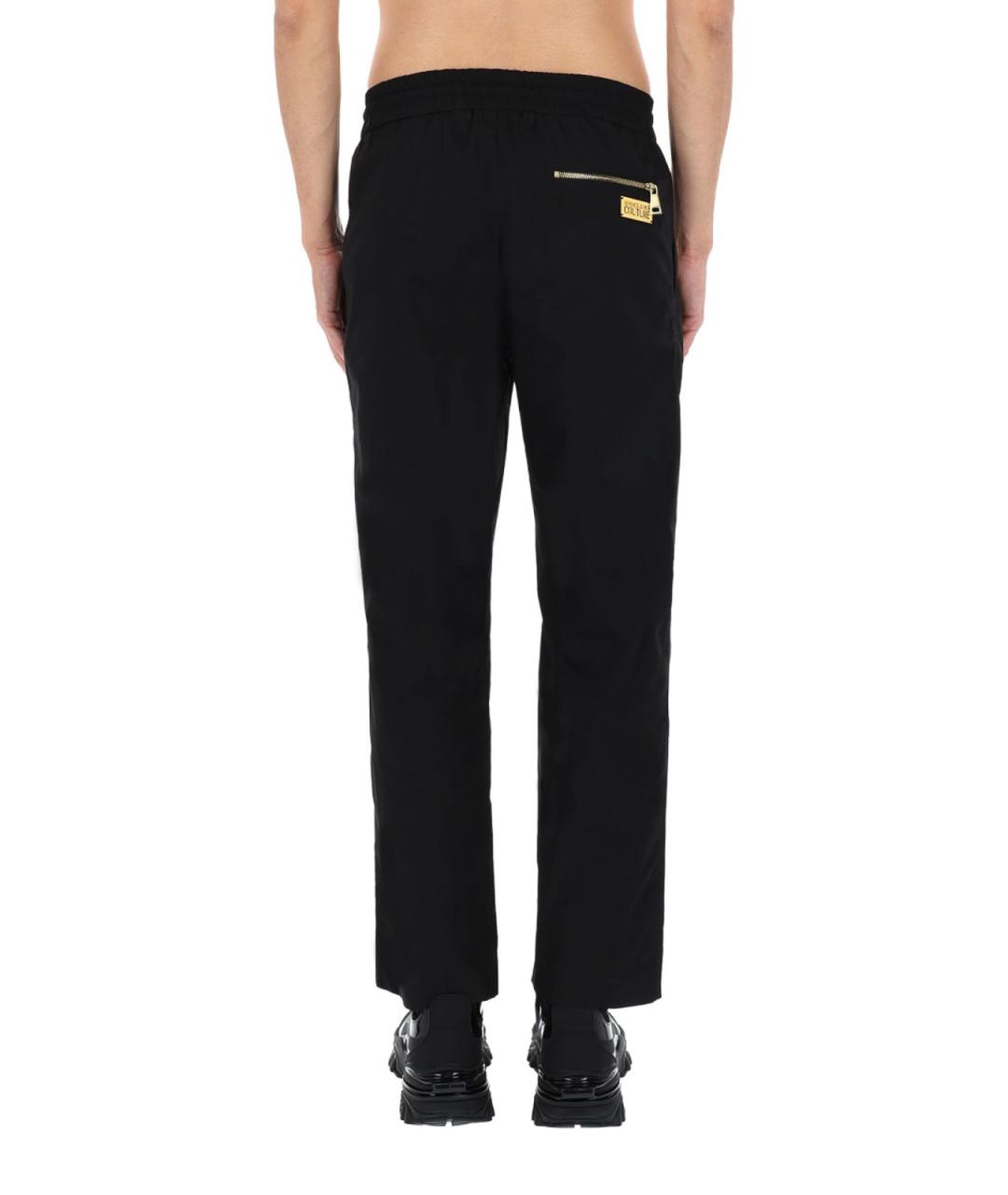 VERSACE JEANS COUTURE Черные хлопковые повседневные брюки, фото 5
