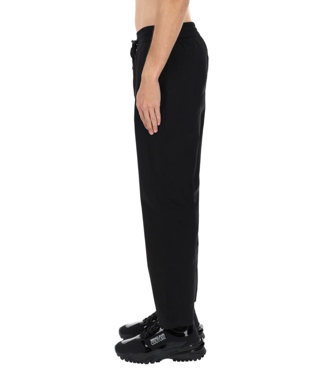 VERSACE JEANS COUTURE Черные хлопковые повседневные брюки, фото 4