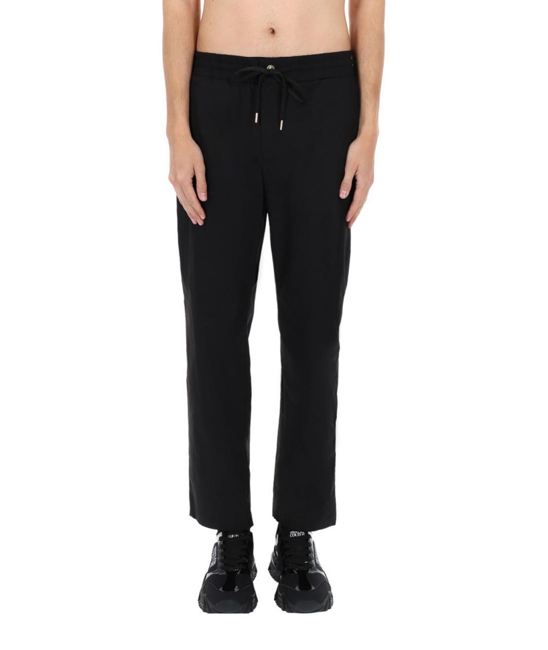 VERSACE JEANS COUTURE Черные хлопковые повседневные брюки, фото 6