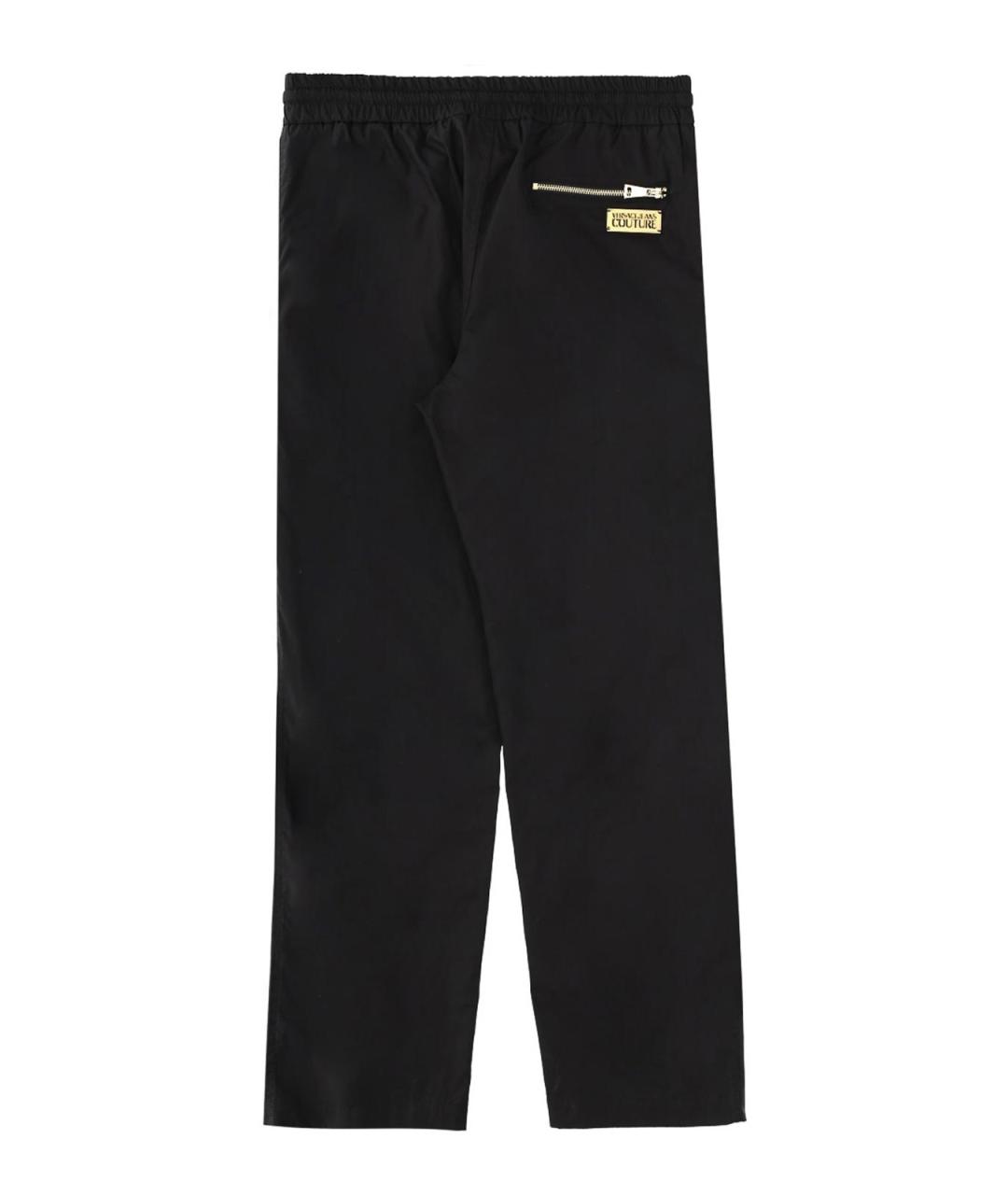 VERSACE JEANS COUTURE Черные хлопковые повседневные брюки, фото 3