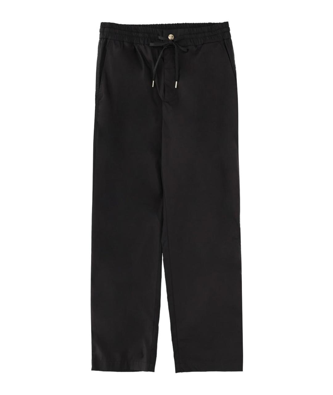 VERSACE JEANS COUTURE Черные хлопковые повседневные брюки, фото 1