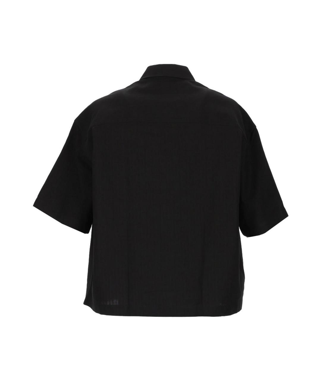 STUDIO NICHOLSON Черная хлопковая кэжуал рубашка, фото 3