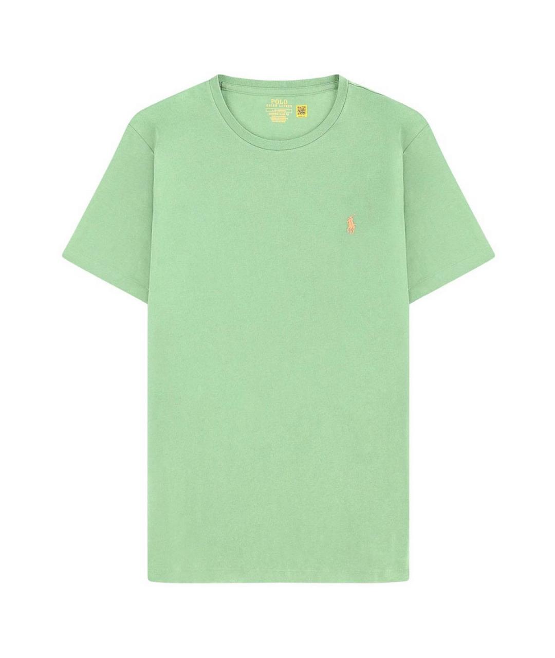 POLO RALPH LAUREN Зеленая хлопковая футболка, фото 1