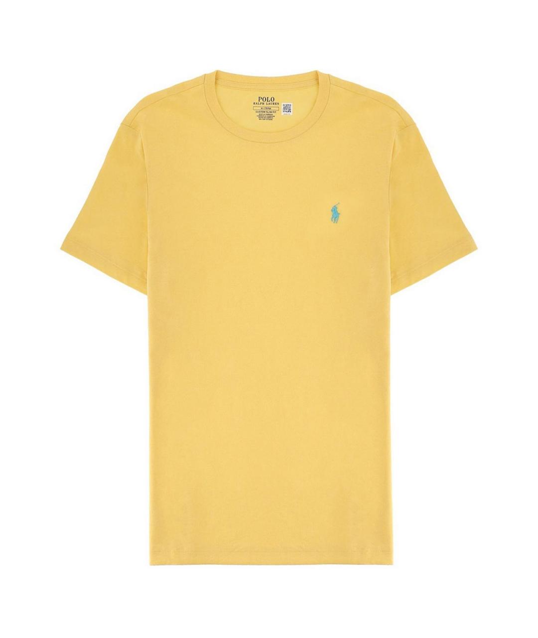 POLO RALPH LAUREN Желтая хлопковая футболка, фото 1