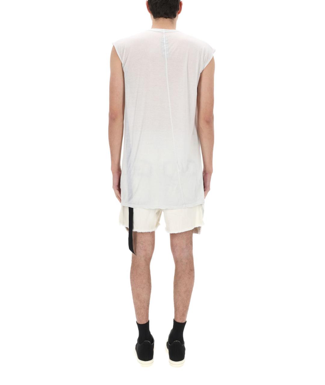 RICK OWENS Белая хлопковая футболка, фото 5