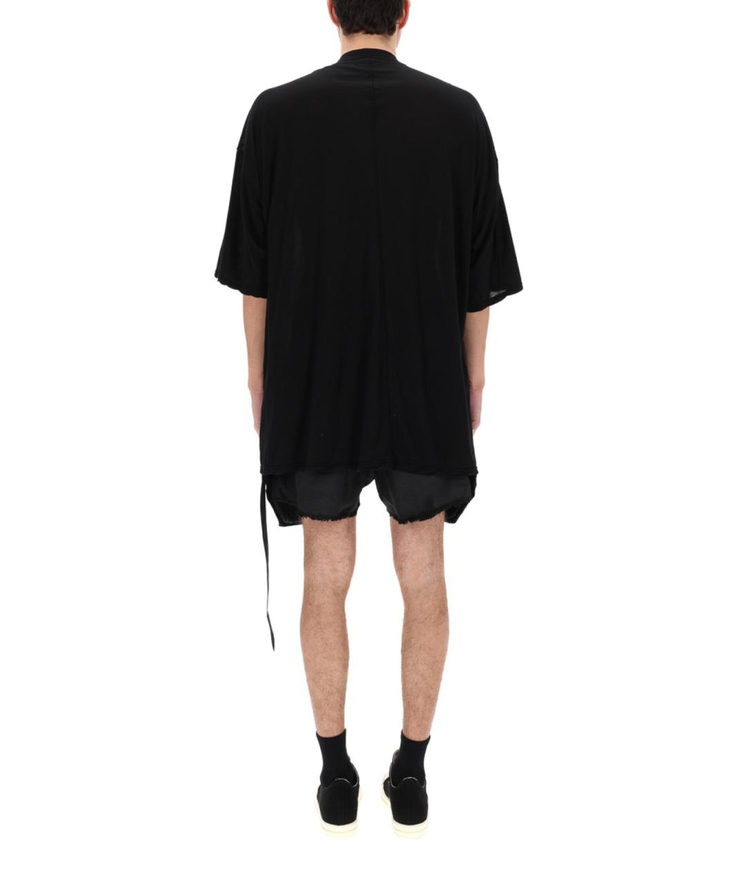 RICK OWENS Черная хлопковая футболка, фото 5