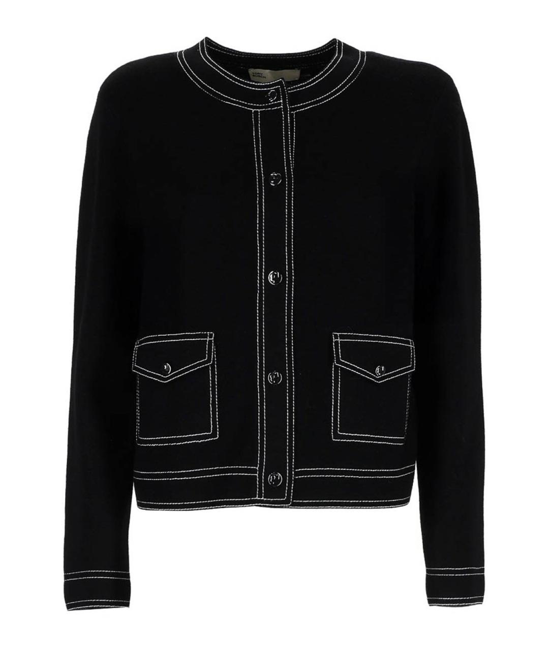 TORY BURCH Черный шерстяной кардиган, фото 1