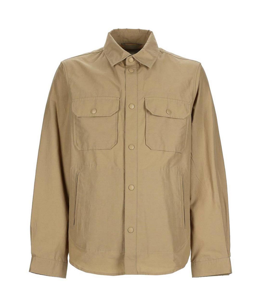 WOOLRICH Бежевая хлопковая кэжуал рубашка, фото 1