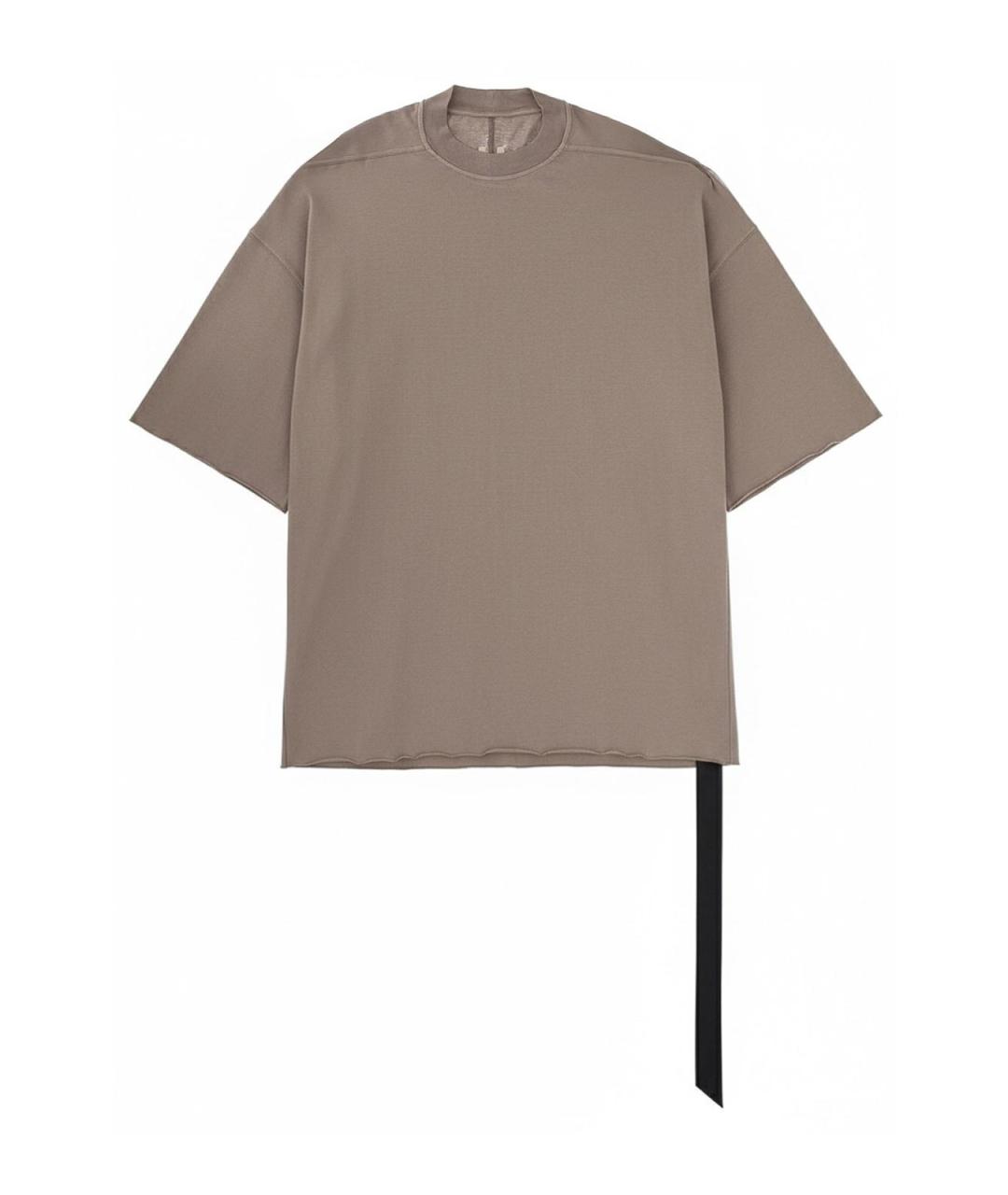 RICK OWENS Серая хлопковая футболка, фото 1