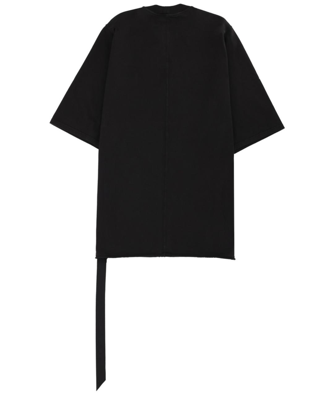 RICK OWENS Черная хлопковая футболка, фото 3