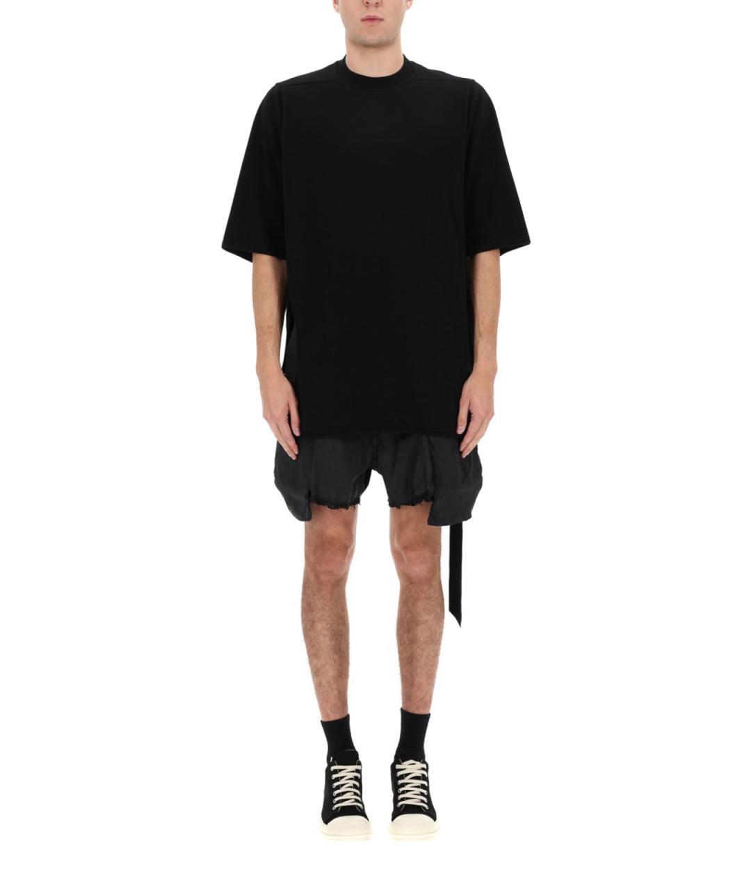 RICK OWENS Черная хлопковая футболка, фото 4