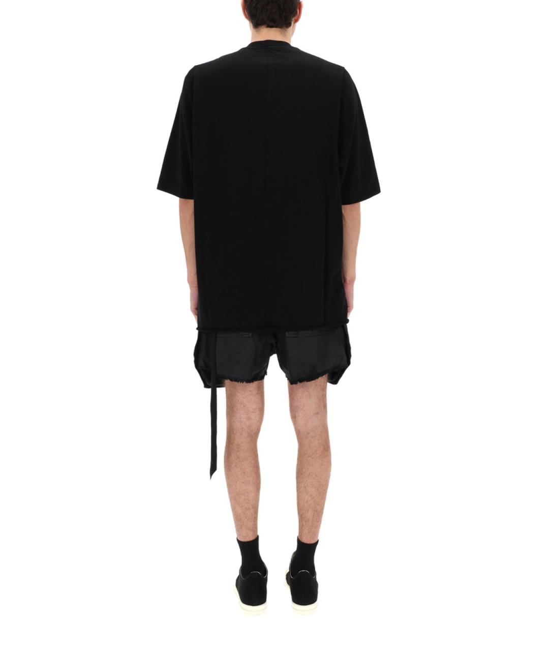 RICK OWENS Черная хлопковая футболка, фото 5