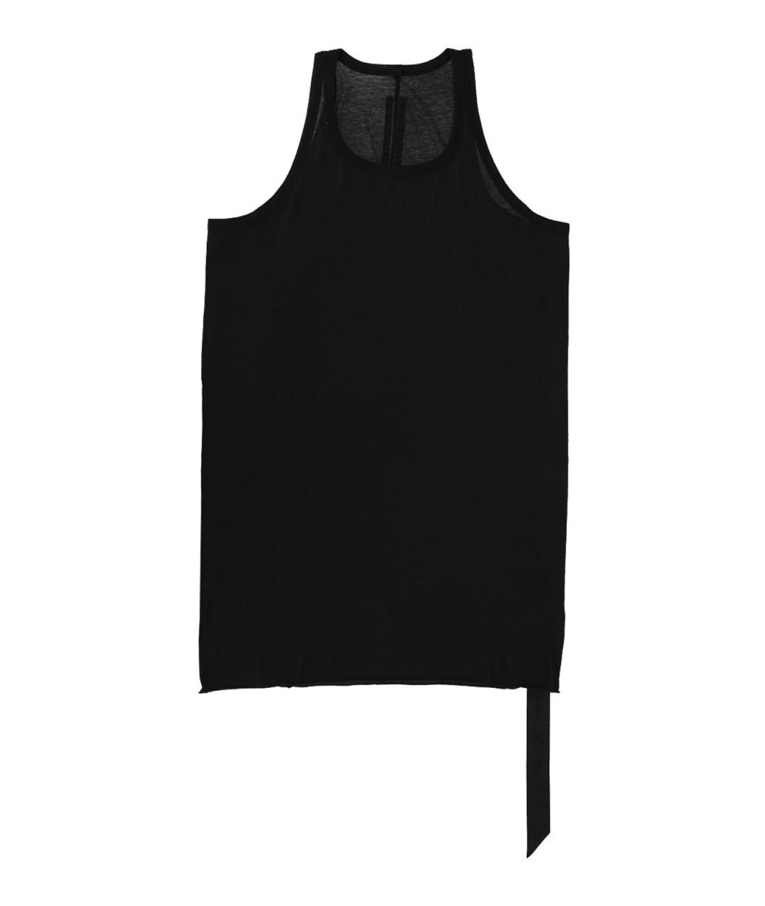 RICK OWENS Черная хлопковая майка, фото 1