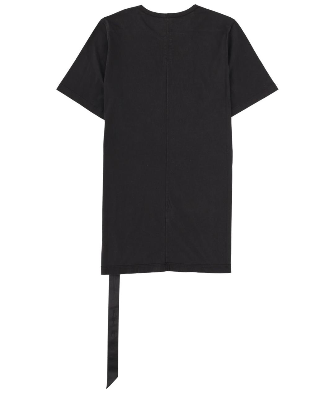 RICK OWENS Черная хлопковая футболка, фото 3