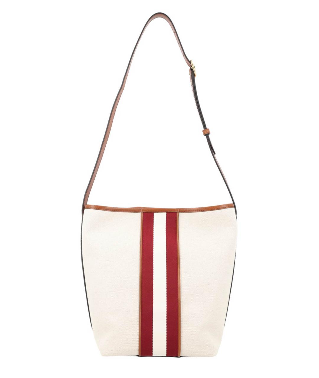 BALLY Белая хлопковая сумка тоут, фото 3