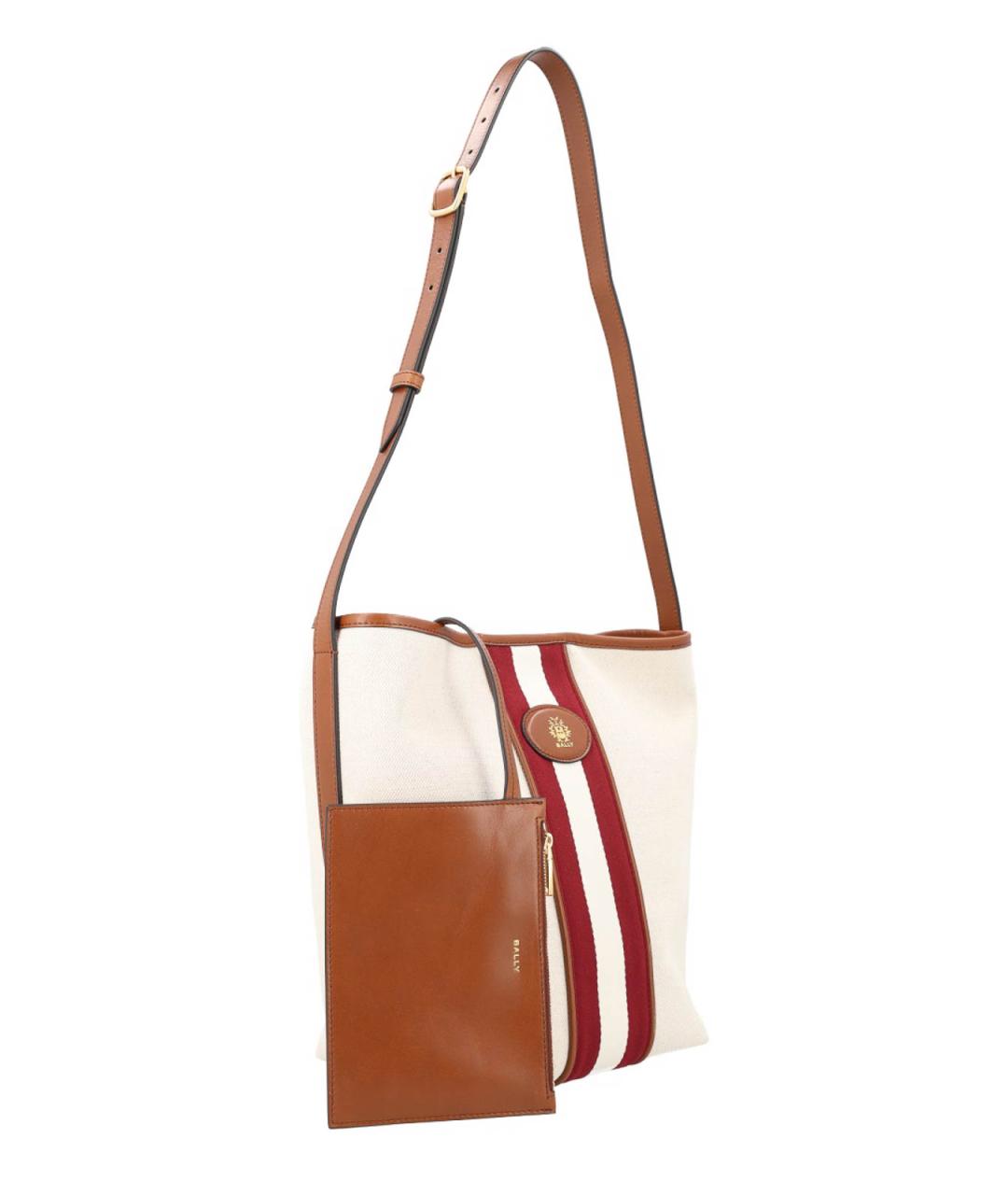 BALLY Белая хлопковая сумка тоут, фото 2
