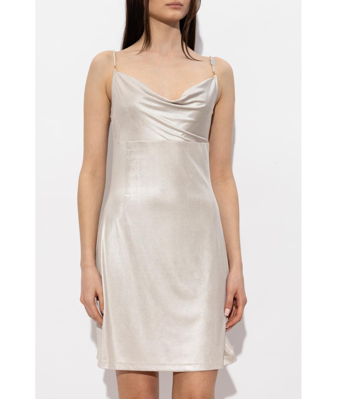 VERSACE JEANS COUTURE Белое полиэстеровое коктейльное платье, фото 3