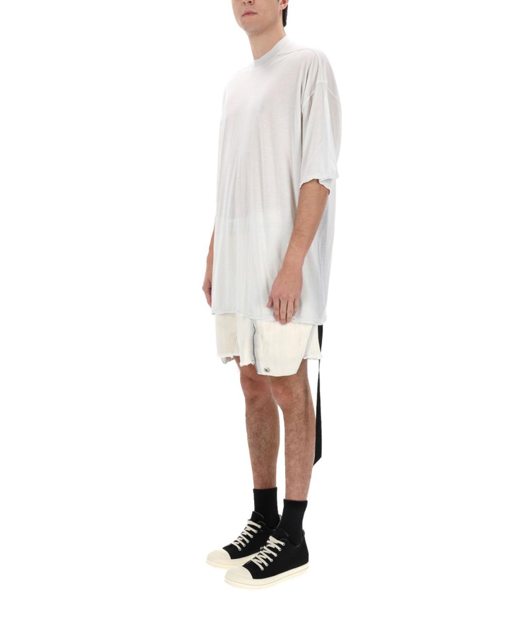 RICK OWENS Белая хлопковая футболка, фото 2
