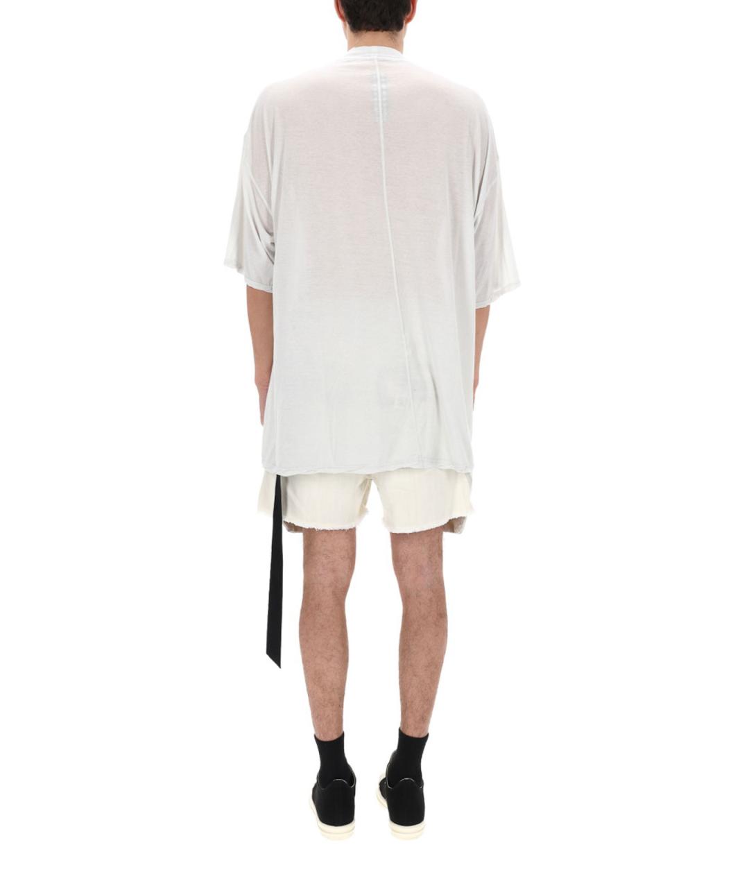 RICK OWENS Белая хлопковая футболка, фото 5