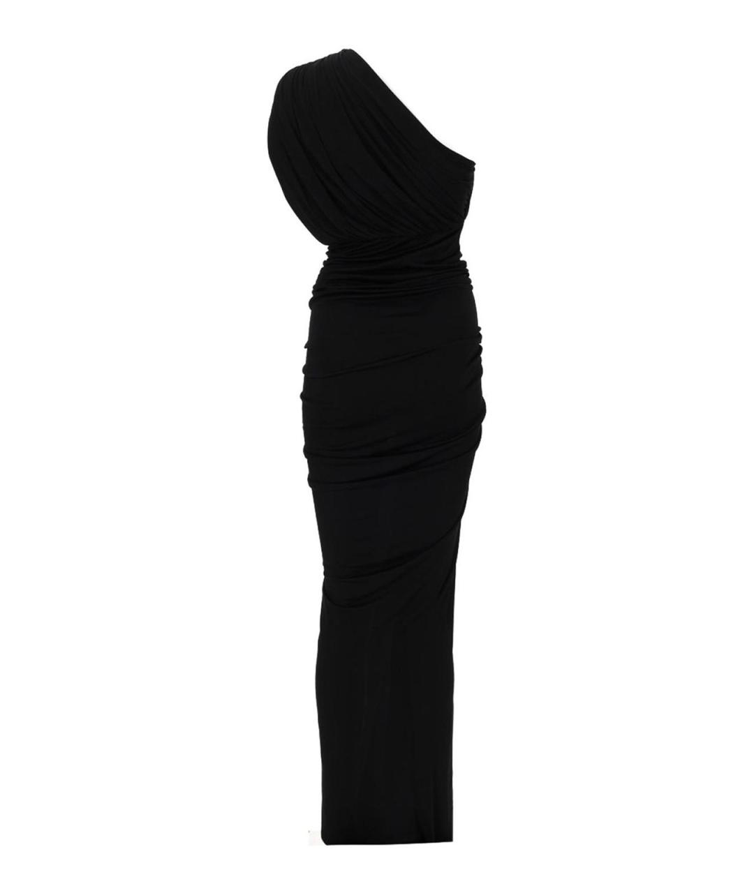 RICK OWENS Черное вискозное вечернее платье, фото 3
