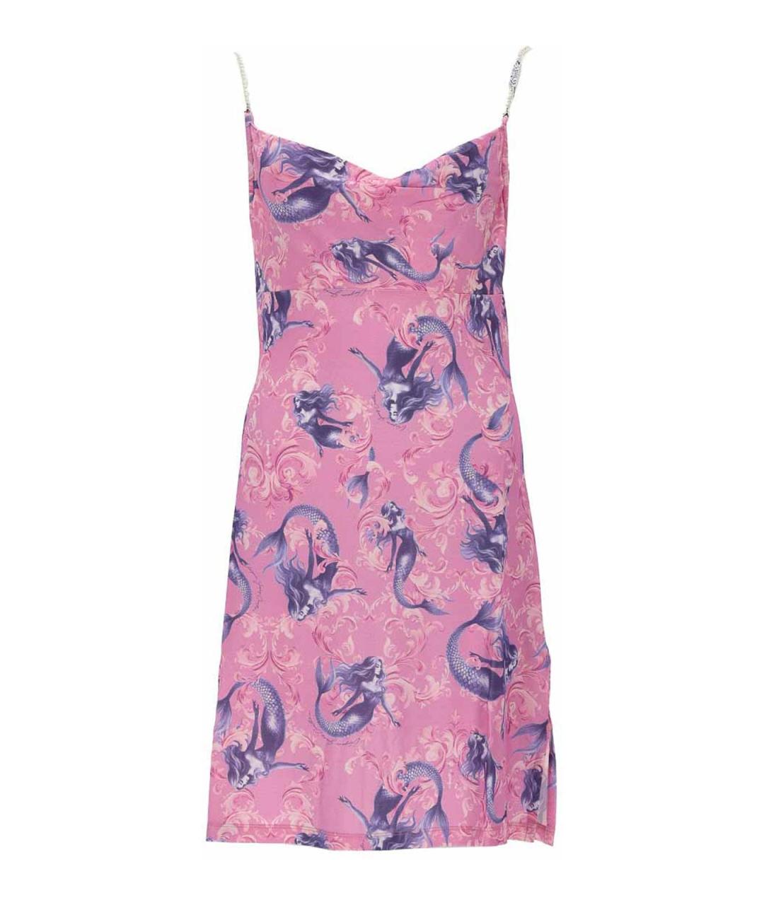 VERSACE JEANS COUTURE Розовое вискозное повседневное платье, фото 1
