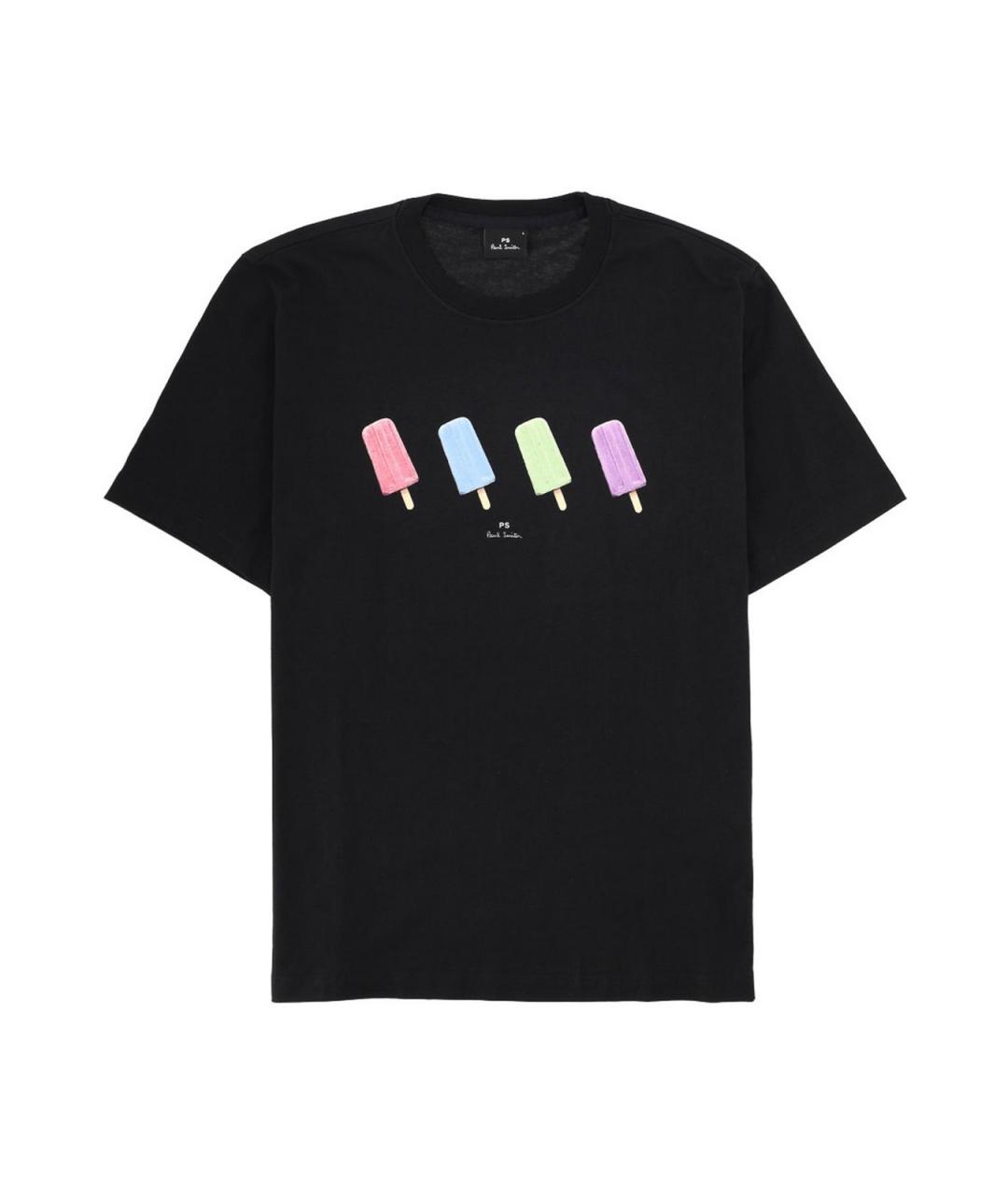 PS BY PAUL SMITH Черная хлопковая футболка, фото 1