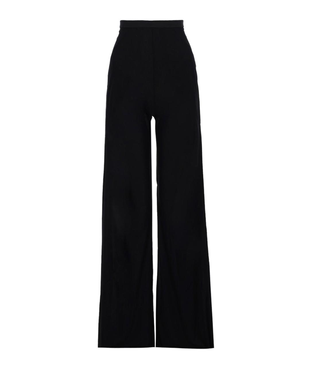 RICK OWENS Черные полиамидовые прямые брюки, фото 1