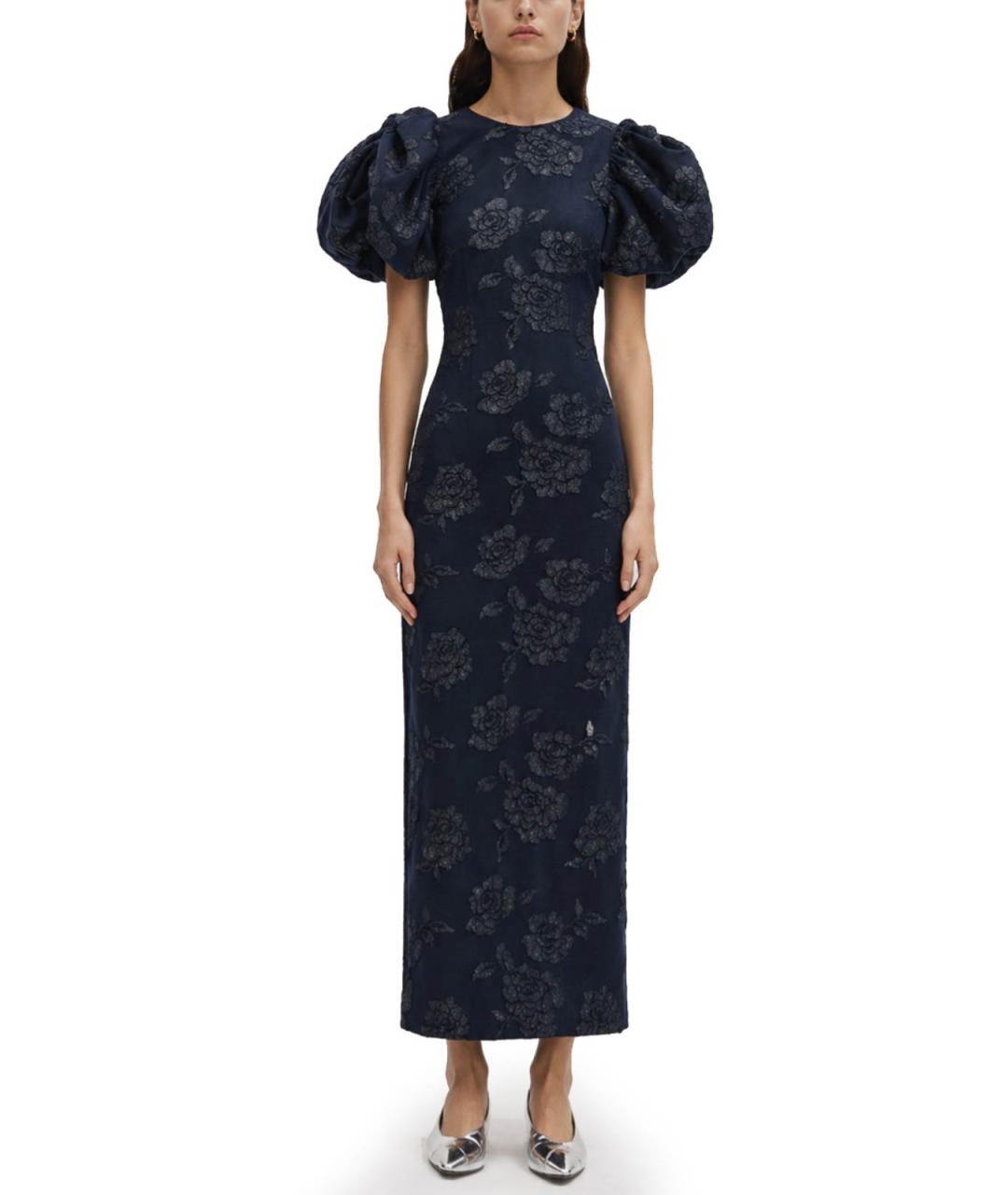 ROTATE Синее полиэстеровое повседневное платье, фото 2