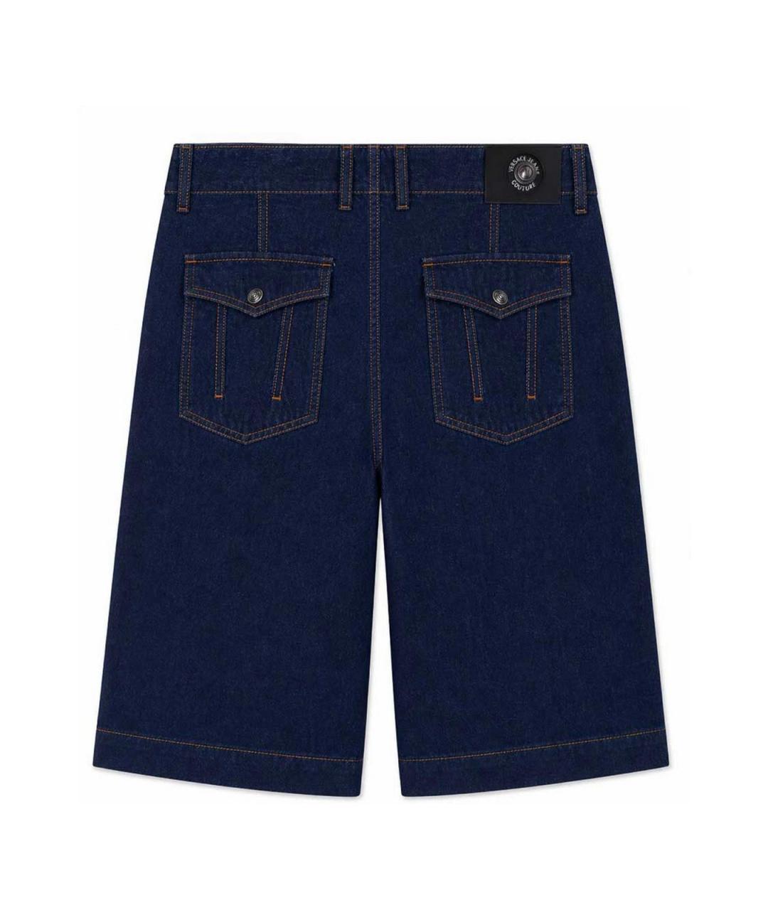 VERSACE JEANS COUTURE Синие хлопковые шорты, фото 3