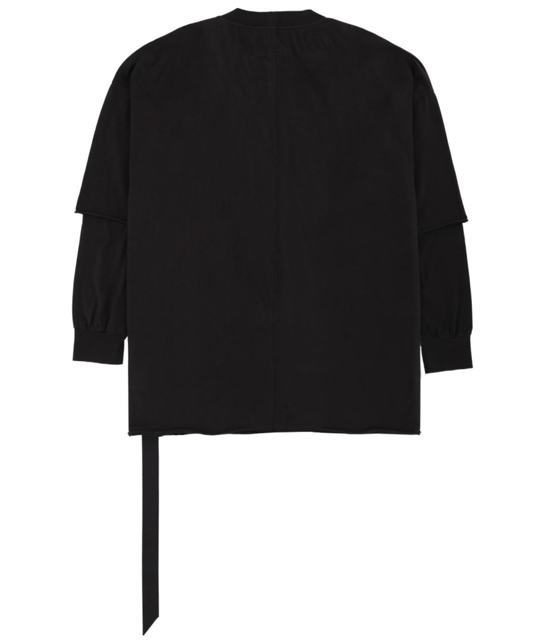 RICK OWENS Черная хлопковая футболка, фото 3