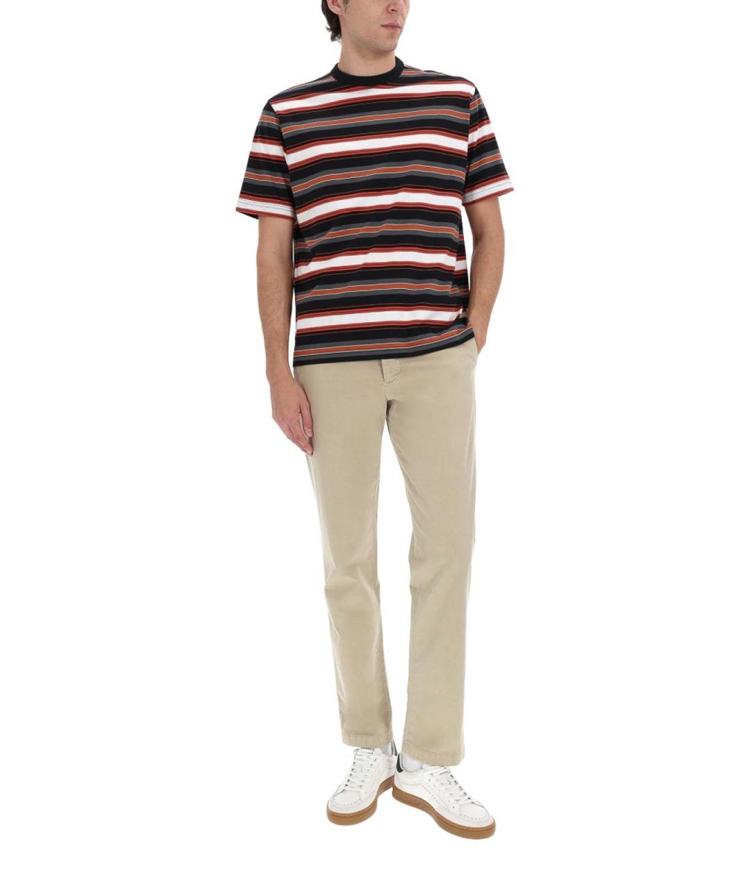 PS BY PAUL SMITH Бежевые хлопковые повседневные брюки, фото 2