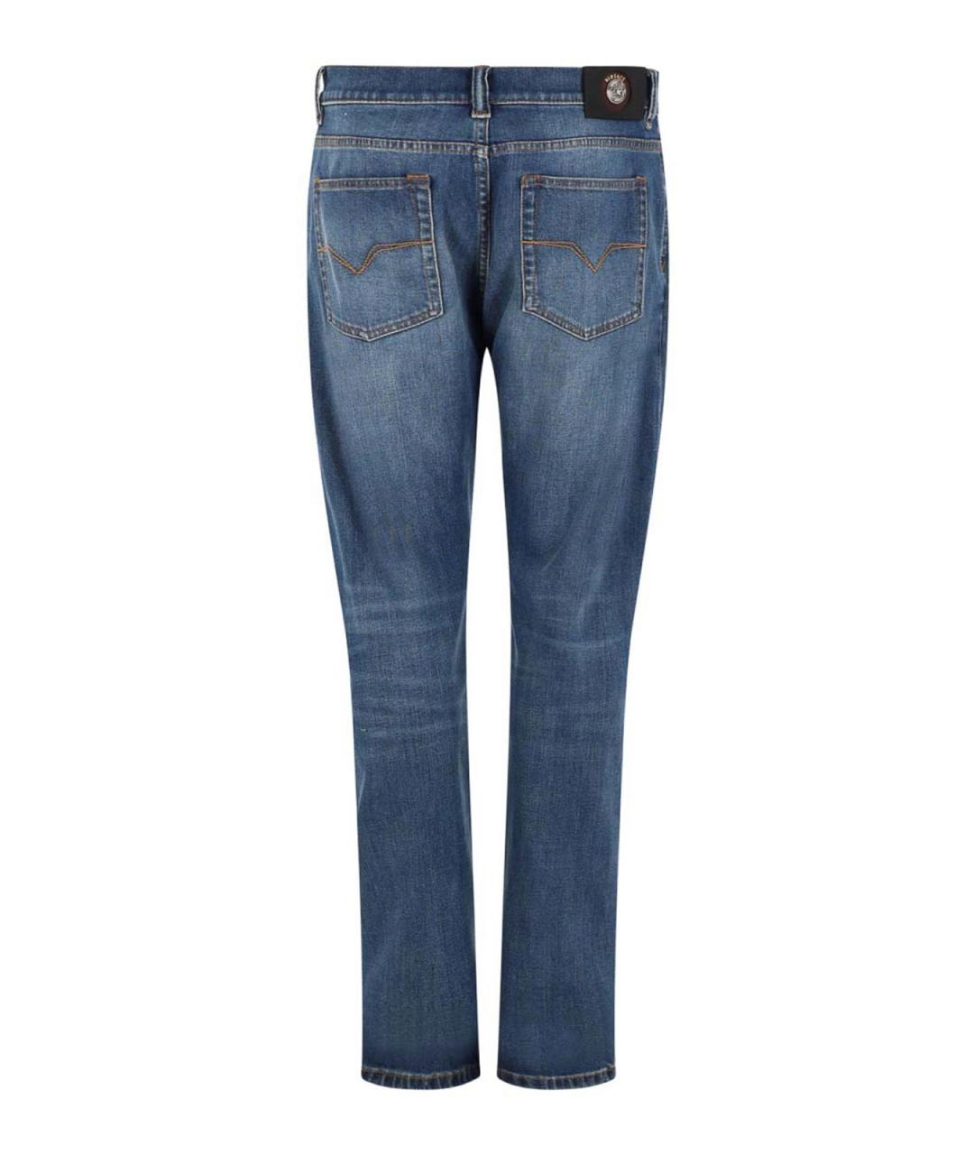 VERSACE Синие хлопковые джинсы скинни, фото 3