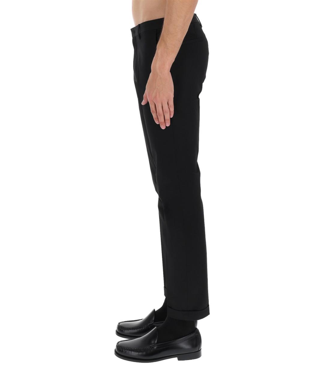 PAUL SMITH Черные хлопковые классические брюки, фото 4