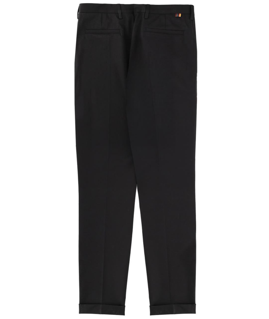 PAUL SMITH Черные хлопковые классические брюки, фото 3
