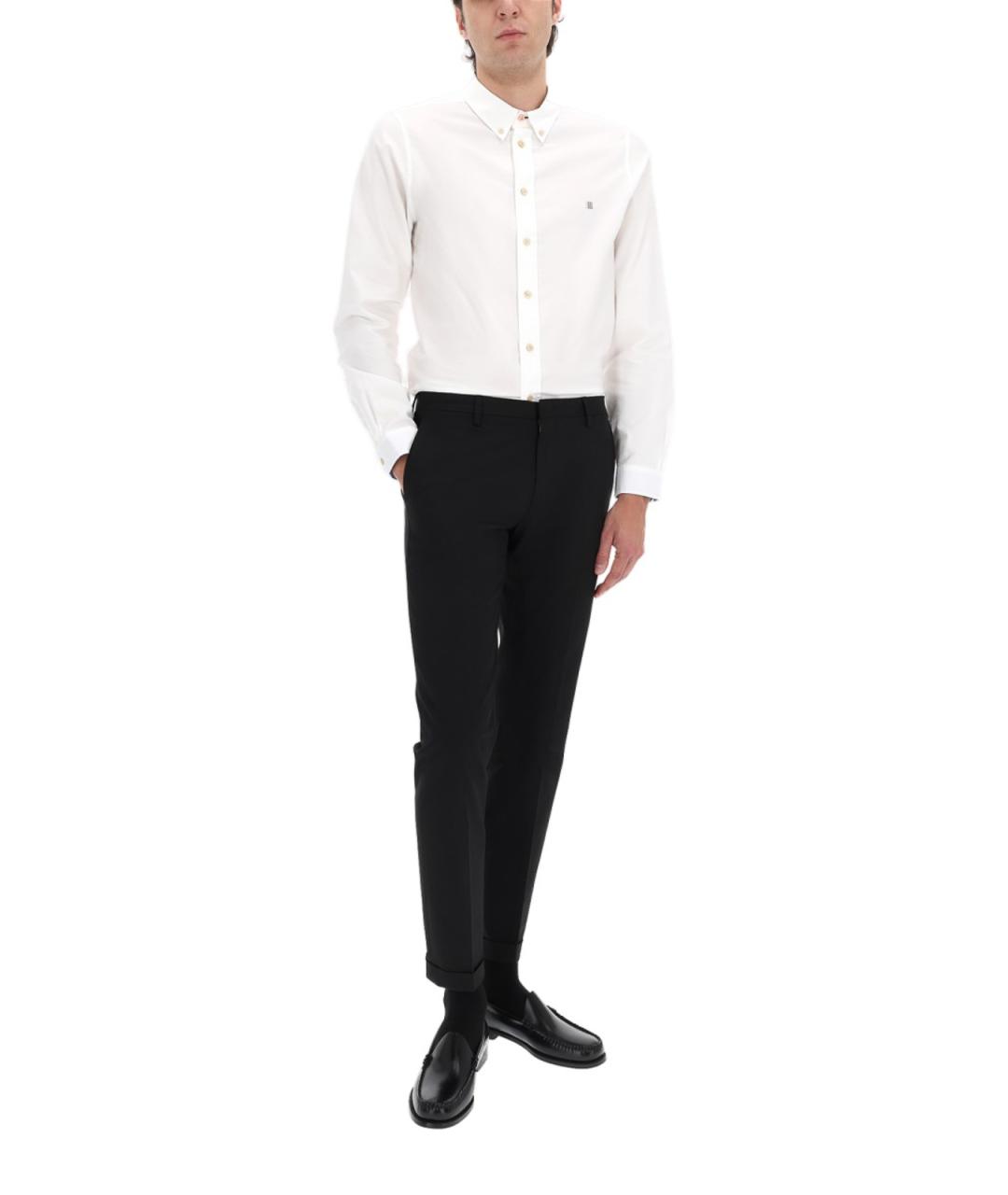 PAUL SMITH Черные хлопковые классические брюки, фото 2