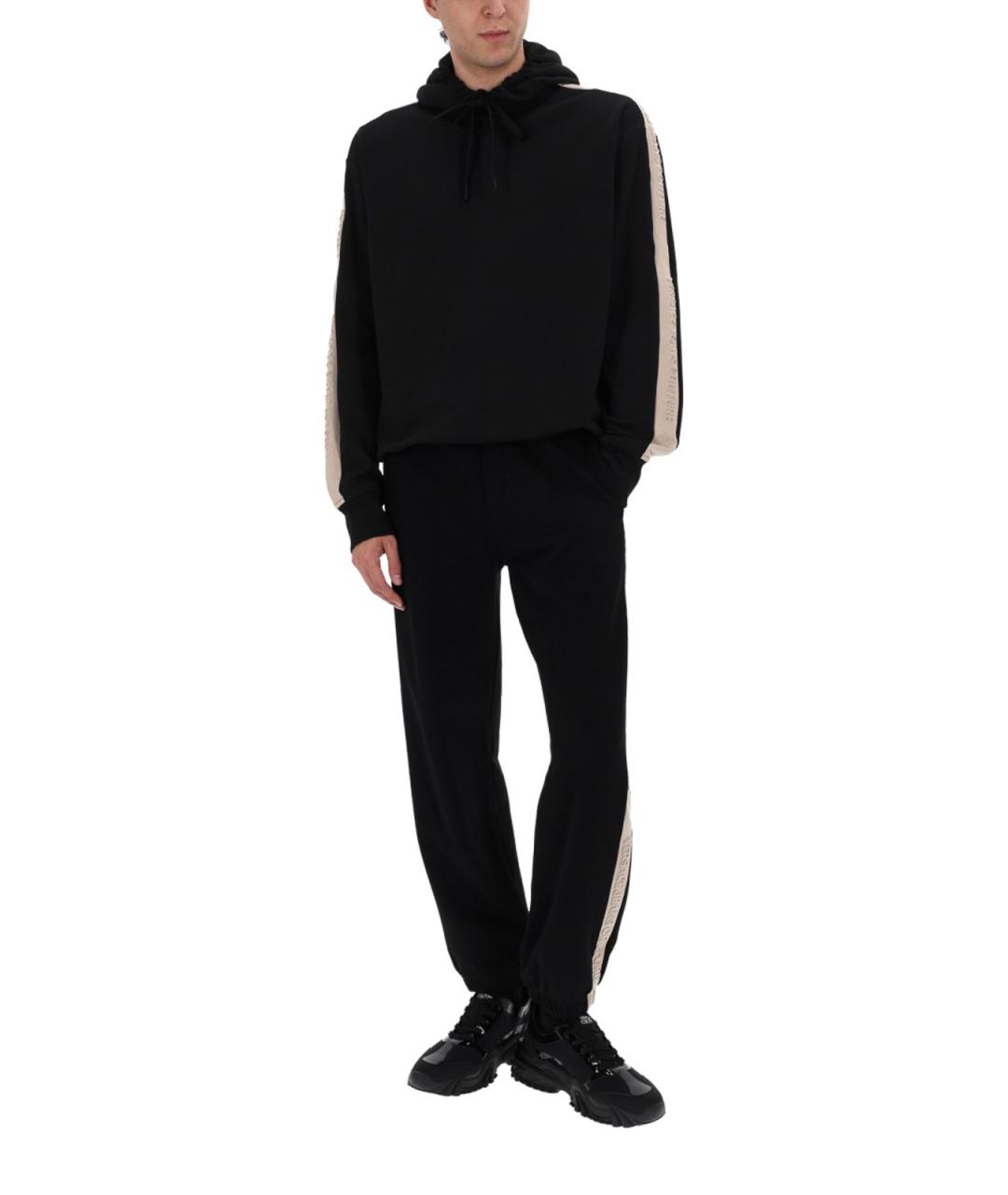 VERSACE JEANS COUTURE Черные хлопковые повседневные брюки, фото 2