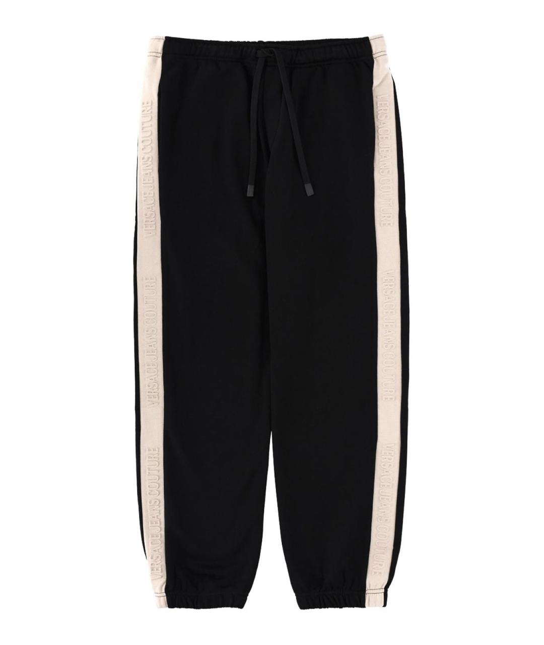 VERSACE JEANS COUTURE Черные хлопковые повседневные брюки, фото 1