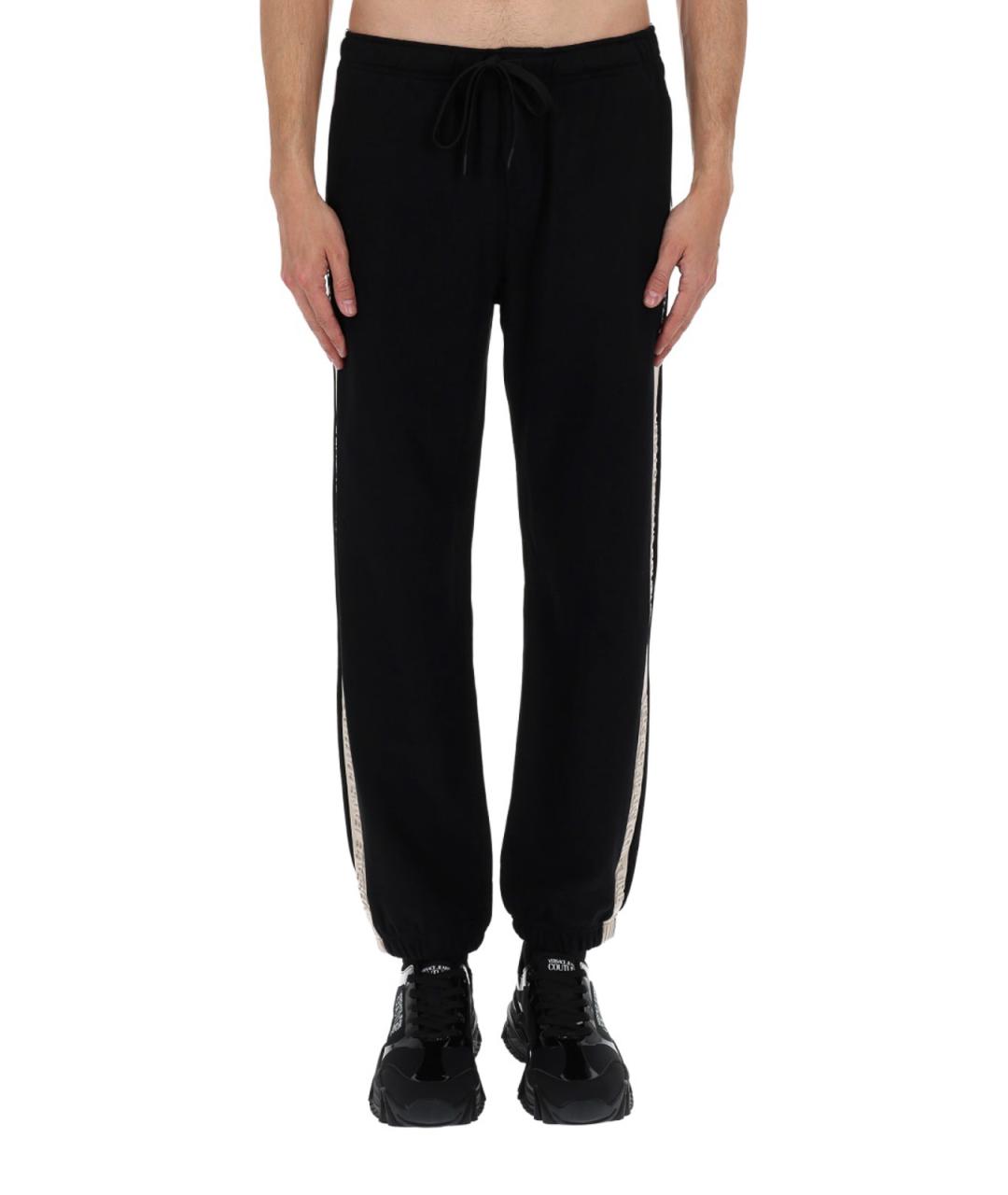 VERSACE JEANS COUTURE Черные хлопковые повседневные брюки, фото 6
