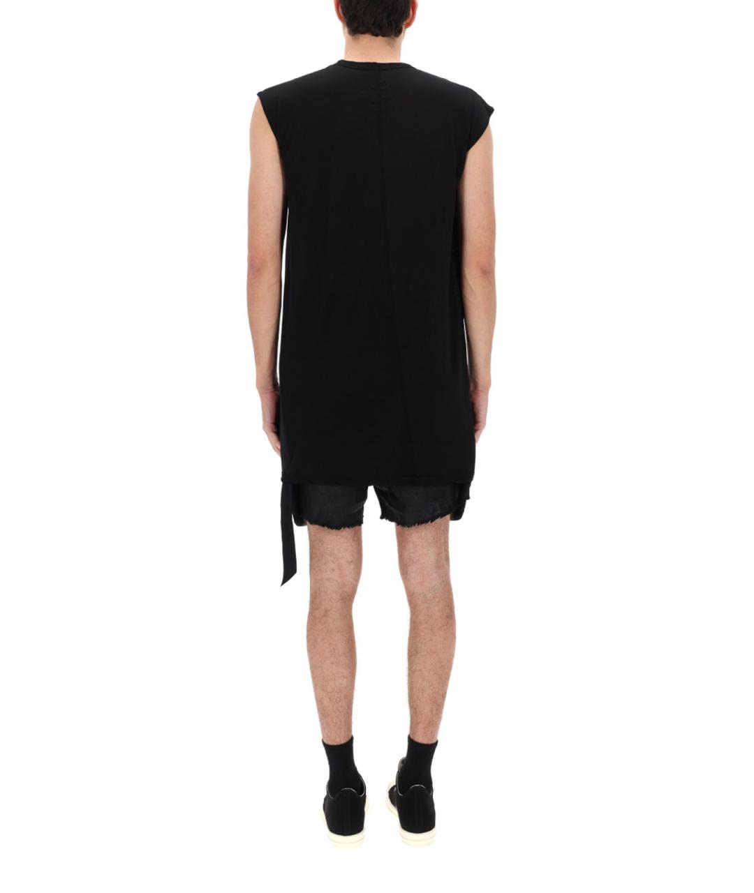 RICK OWENS Черная хлопковая майка, фото 5
