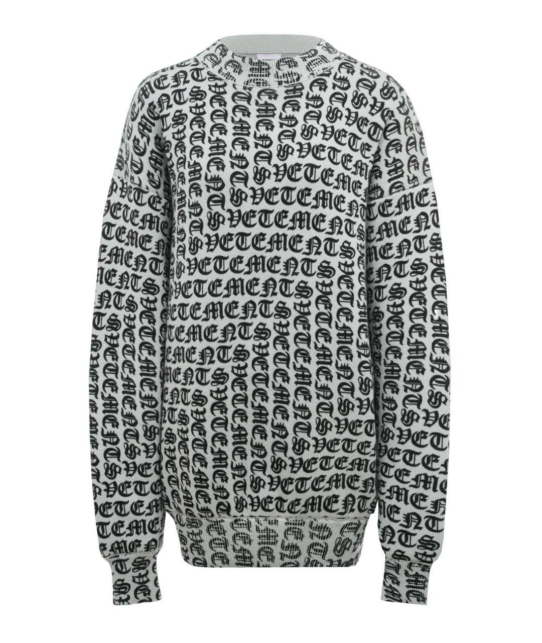 VETEMENTS Серый кашемировый джемпер / свитер, фото 1