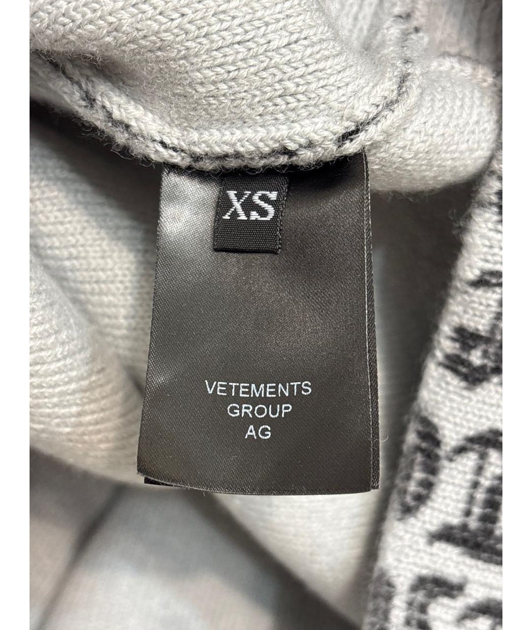 VETEMENTS Серый кашемировый джемпер / свитер, фото 8