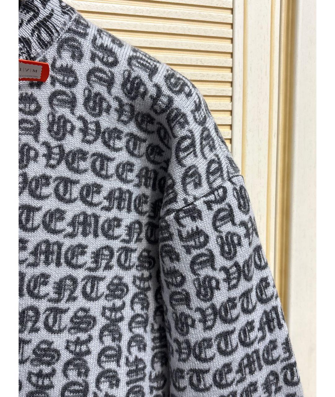 VETEMENTS Серый кашемировый джемпер / свитер, фото 4