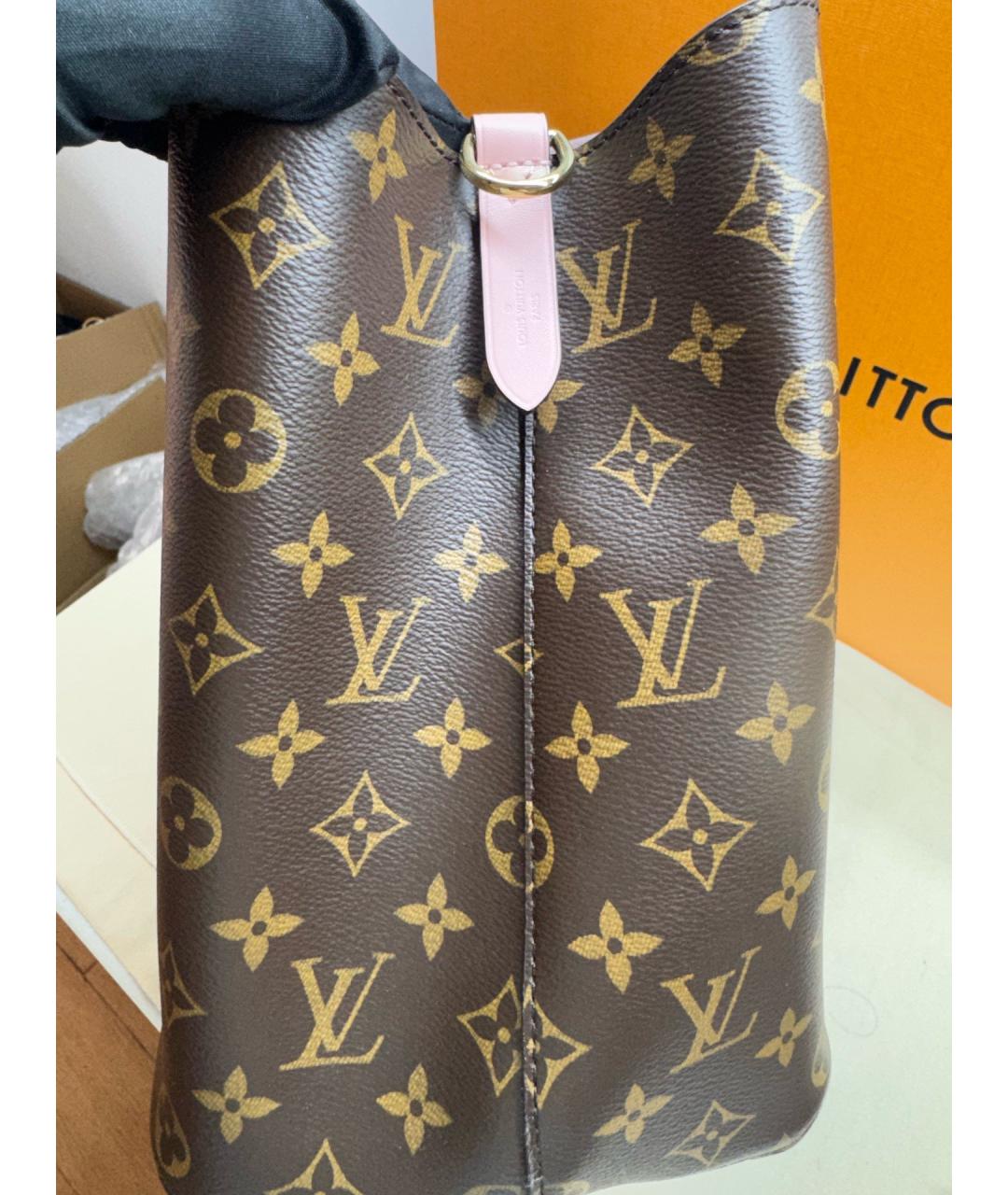 LOUIS VUITTON Коричневая сумка через плечо из канвы, фото 4