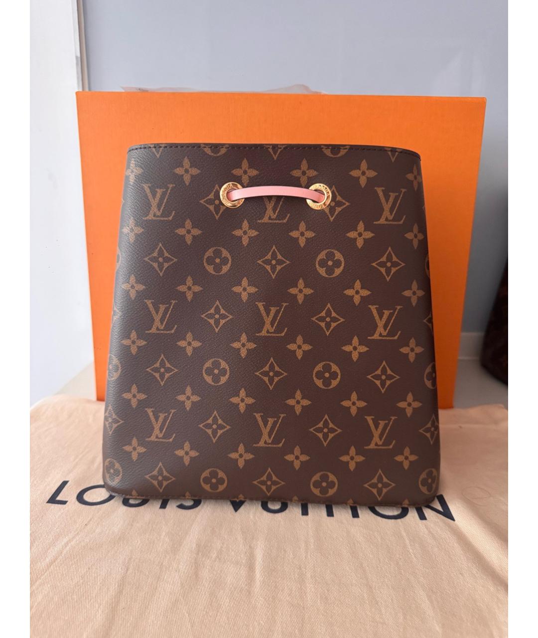 LOUIS VUITTON Коричневая сумка через плечо из канвы, фото 2