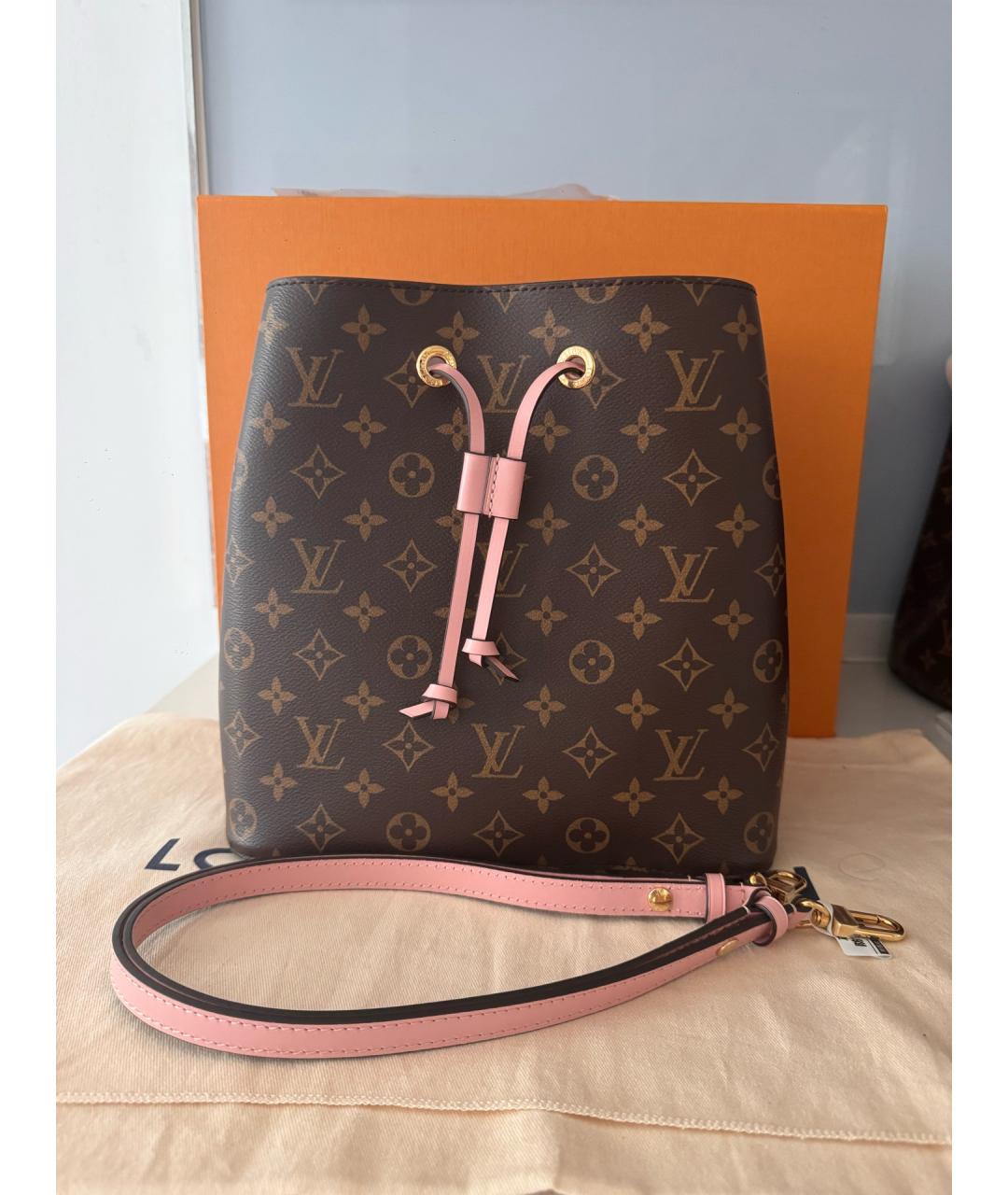 LOUIS VUITTON Коричневая сумка через плечо из канвы, фото 9