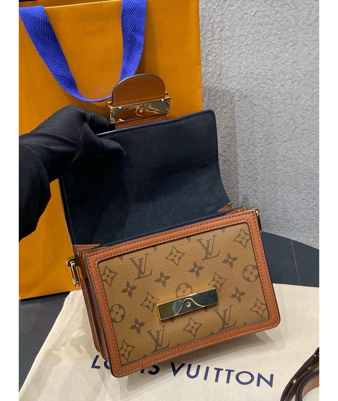 LOUIS VUITTON Коричневая сумка через плечо из канвы, фото 6
