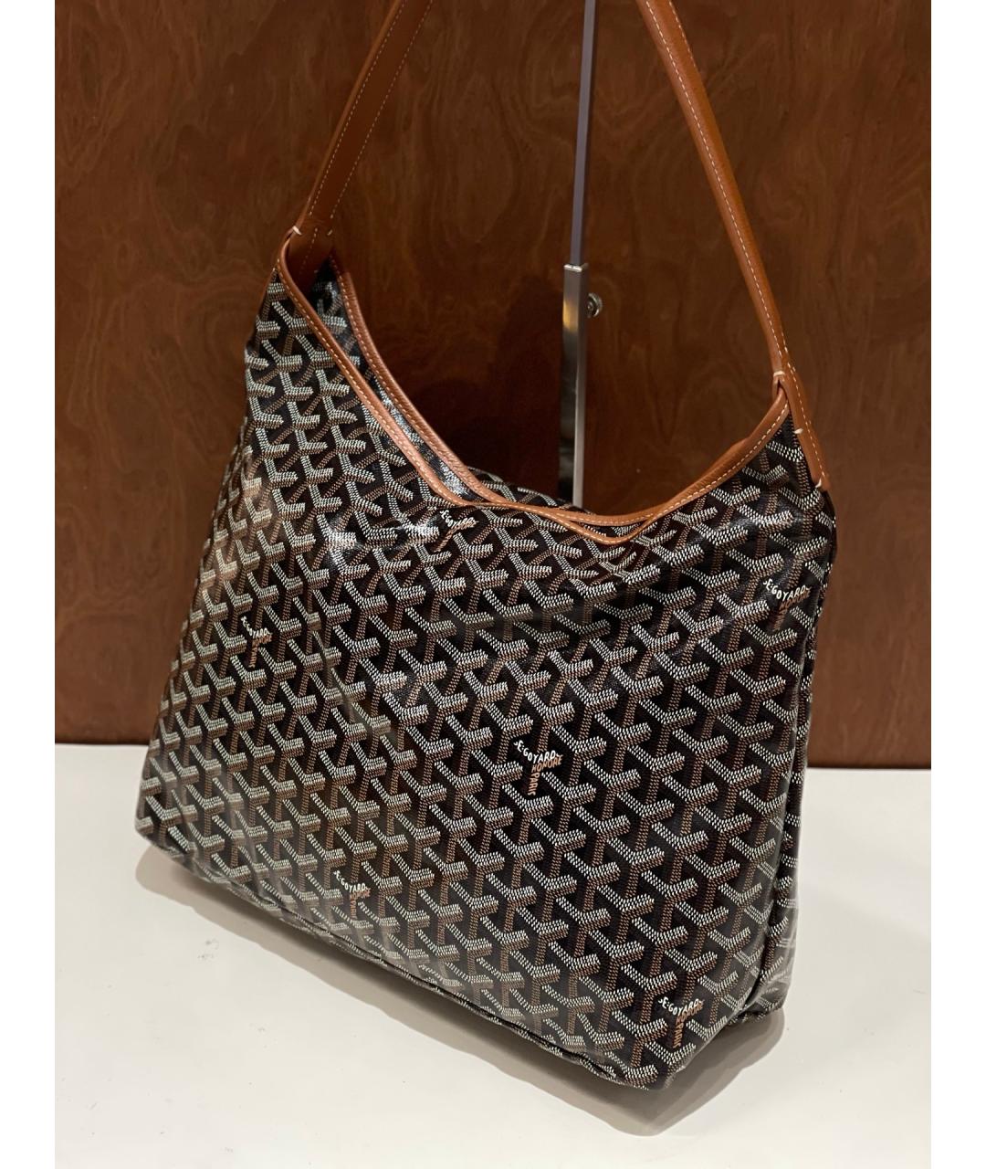 GOYARD Коричневая деним сумка тоут, фото 3