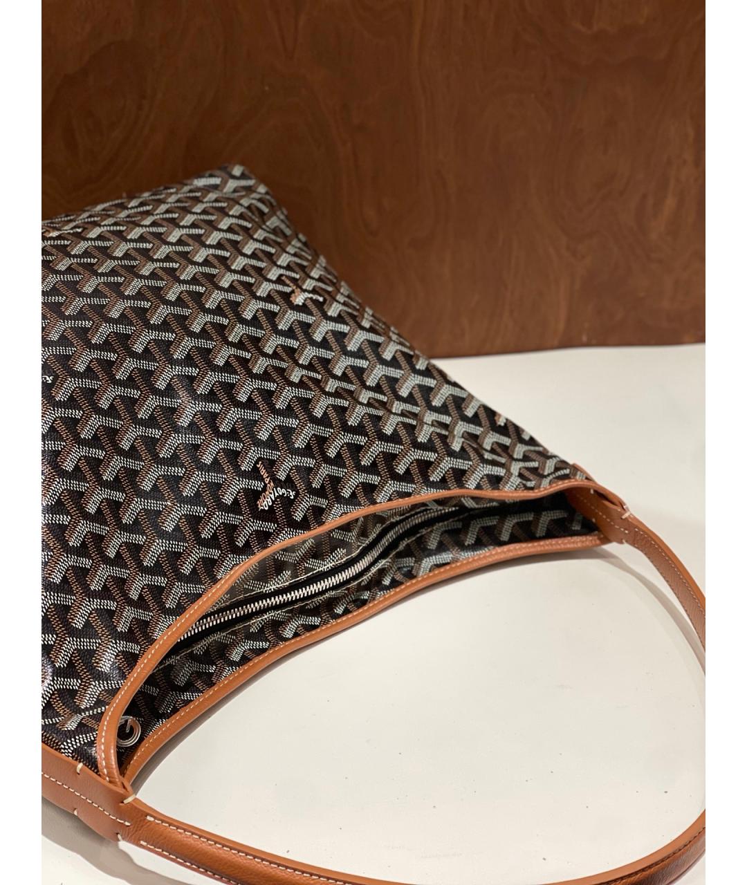 GOYARD Коричневая деним сумка тоут, фото 6