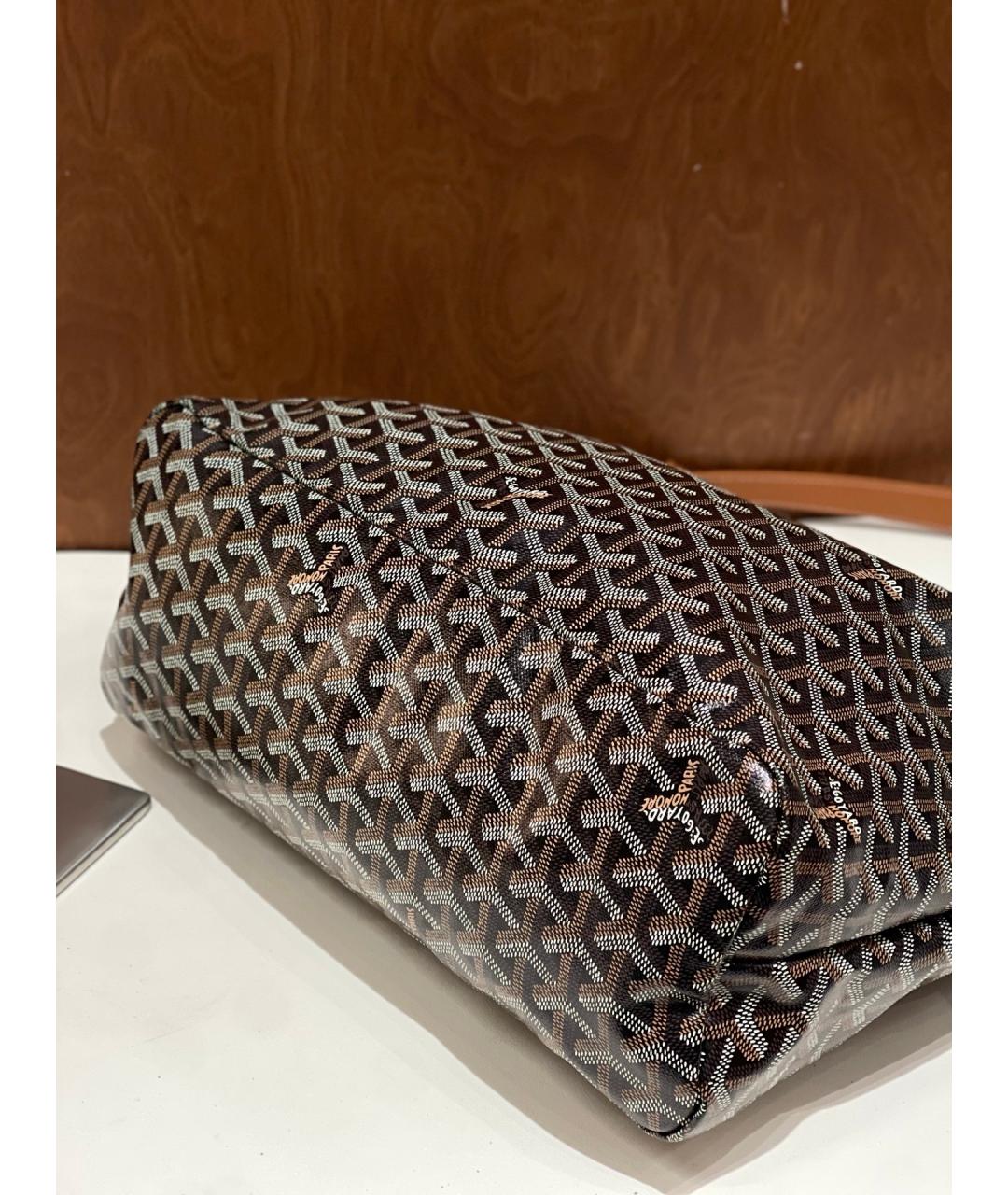 GOYARD Коричневая деним сумка тоут, фото 5