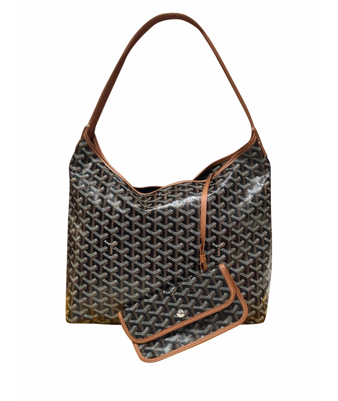 GOYARD Коричневая деним сумка тоут, фото 1